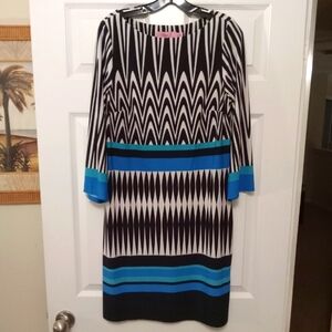 ELIZA J colorblock sheath dress. Size 8